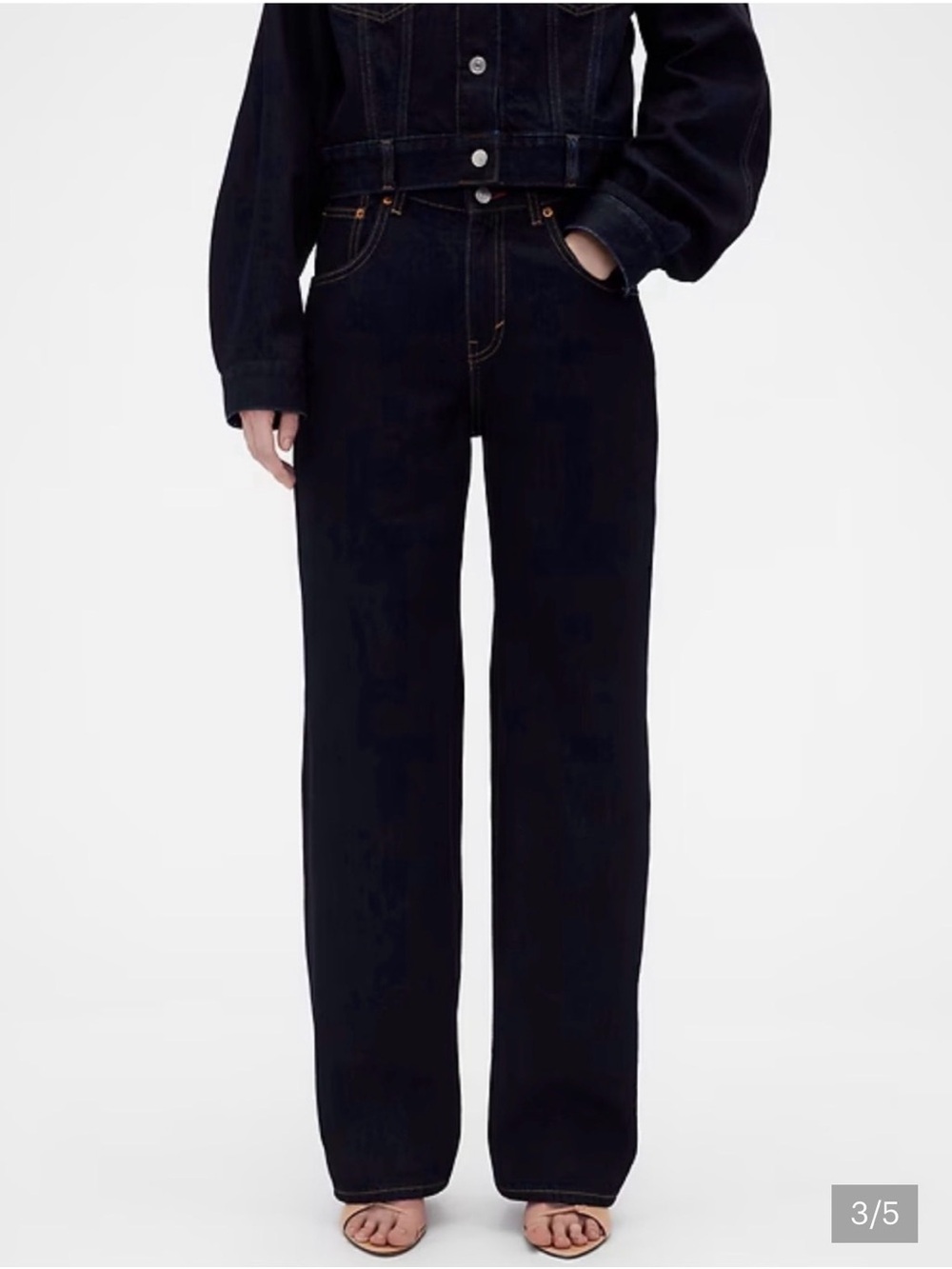 Gap X Victoria Beckham Dark High Rise Straight Jeans